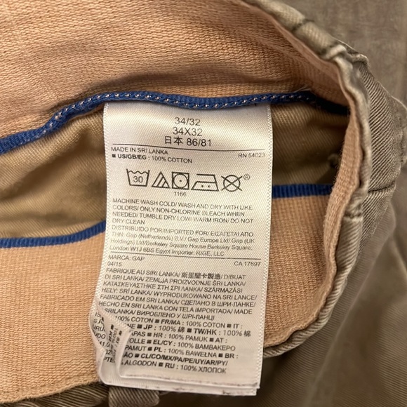 Gap Lived in Slim men’s Olive green 5 PKT Pant - Picture 8 of 8